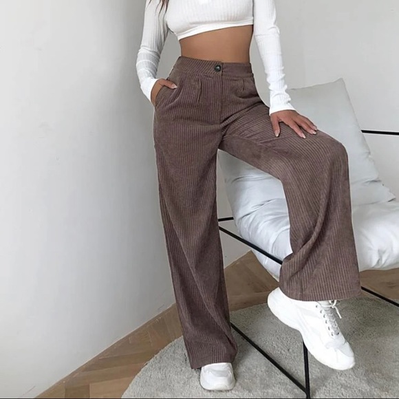 High waisted Corduroy Pants - Picture 1 of 3